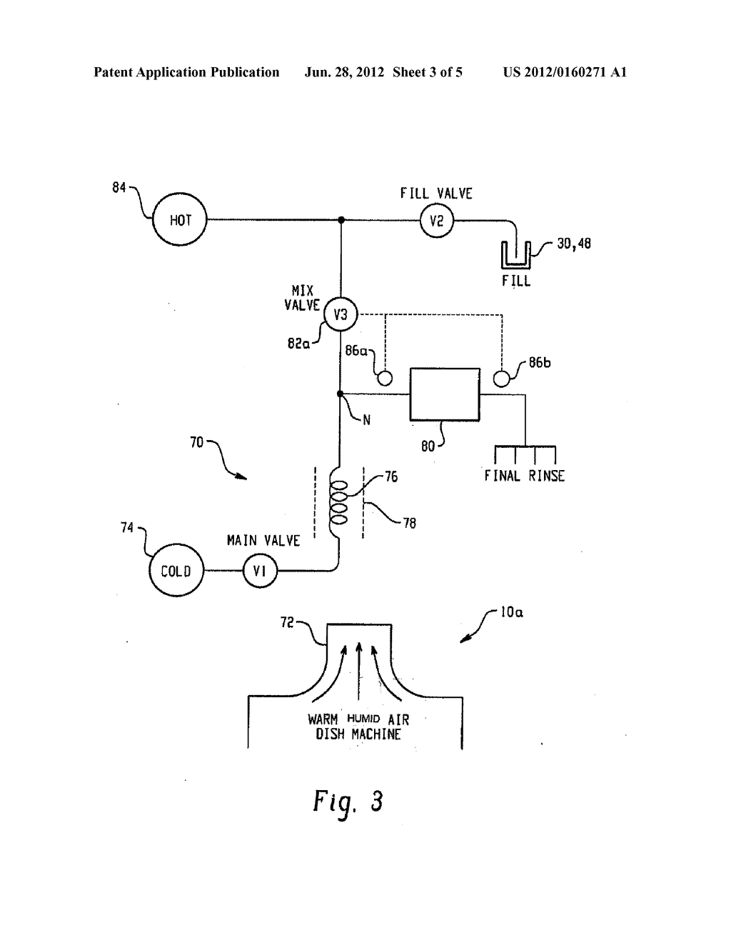 WAREWASHER INCLUDING HEAT RECOVERY SYSTEM WITH HOT WATER SUPPLEMENT - diagram, schematic, and image 04