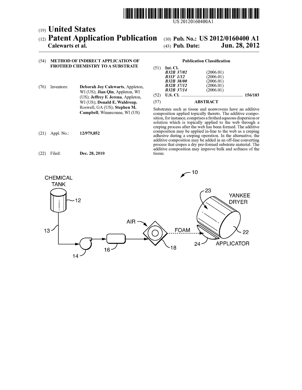 Method of Indirect Application of Frothed Chemistry to a Substrate - diagram, schematic, and image 01