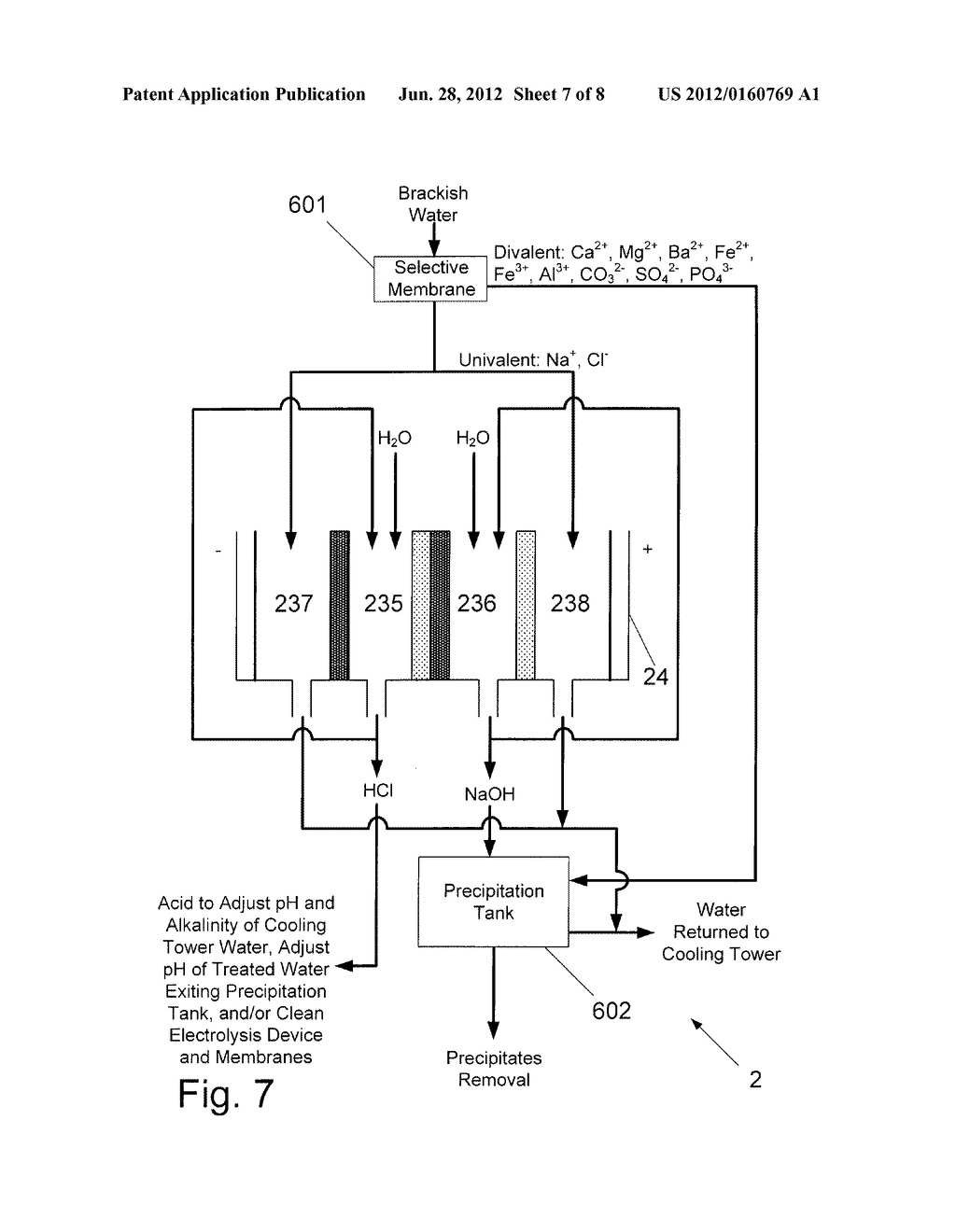 WATER TREATMENT USING A BIPOLAR MEMBRANE - diagram, schematic, and image 08