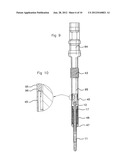 GLOW PLUG WITH A LOAD SENSING SLEEVE SURROUNDING THE HEATING ROD OUTSIDE     THE COMBUSTION CHAMBER diagram and image