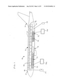 System for overhead storage of cargo containers in upper lobe of aircraft diagram and image