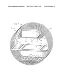 System for overhead storage of cargo containers in upper lobe of aircraft diagram and image