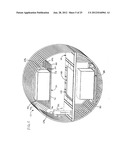 System for overhead storage of cargo containers in upper lobe of aircraft diagram and image