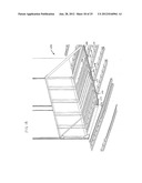 System for overhead storage of cargo containers in upper lobe of aircraft diagram and image