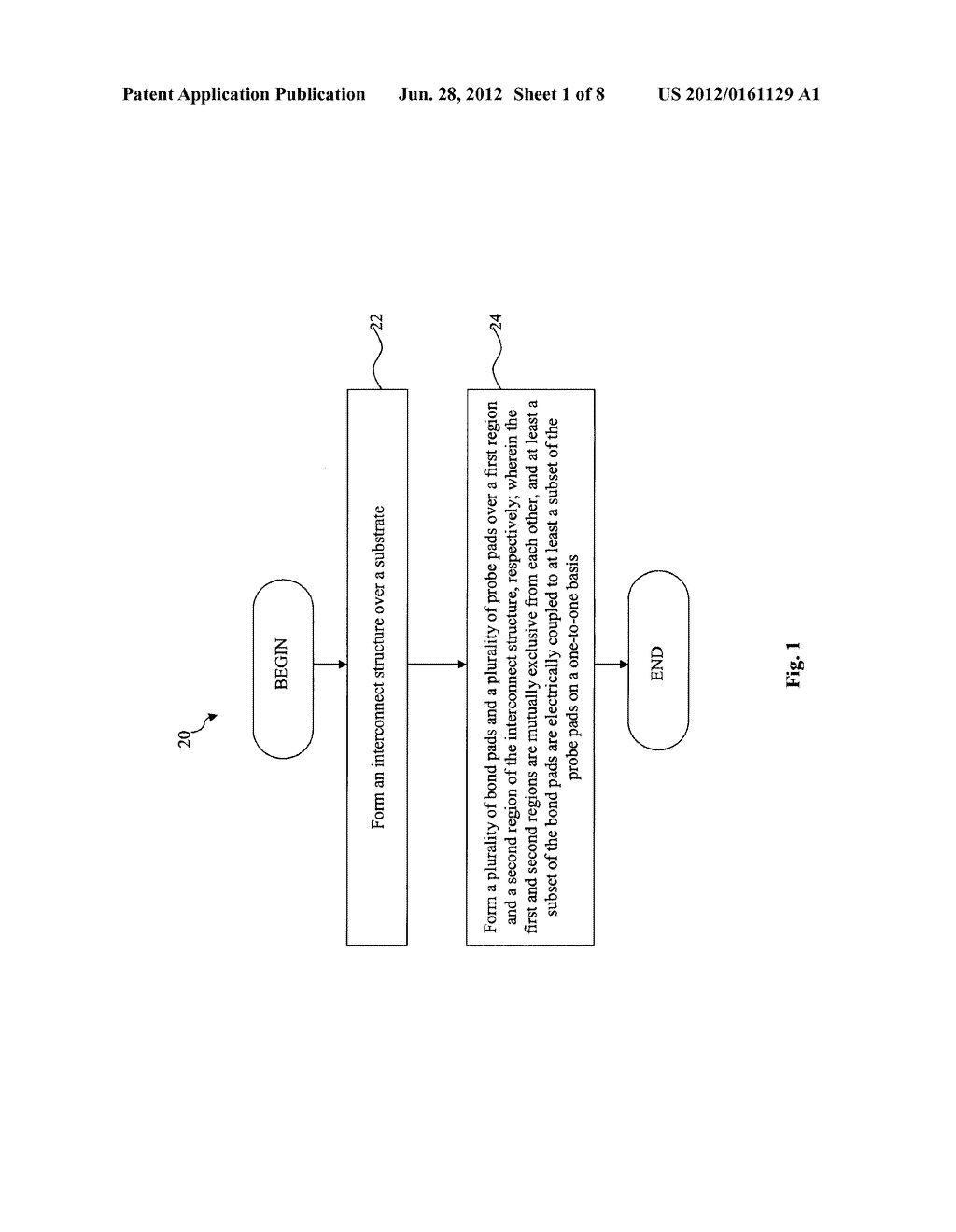 METHOD AND APPARATUS OF FABRICATING A PAD STRUCTURE FOR A SEMICONDUCTOR     DEVICE - diagram, schematic, and image 02