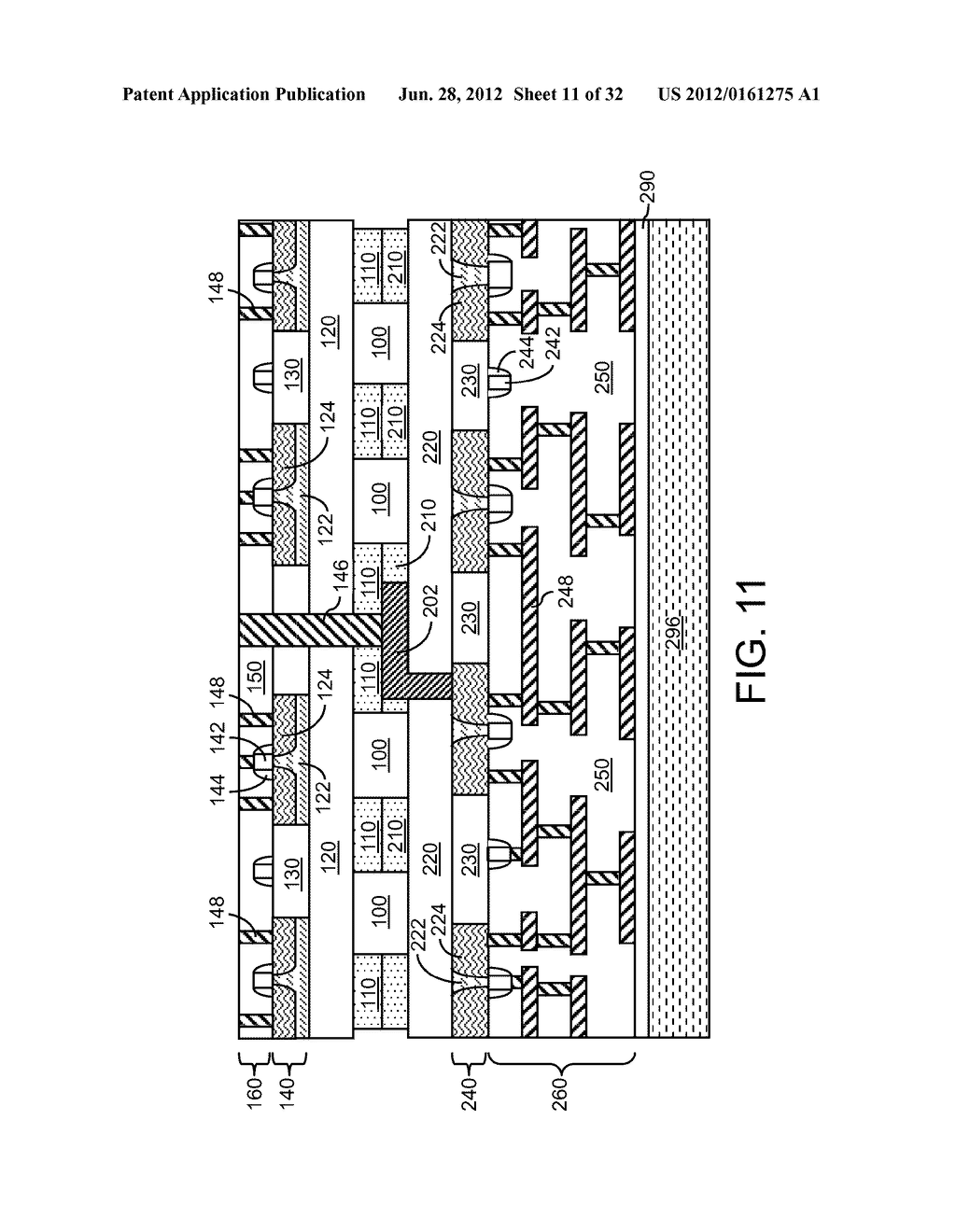 METHODS FOR FORMING A BONDED SEMICONDUCTOR SUBSTRATE INCLUDING A COOLING     MECHANISM - diagram, schematic, and image 12