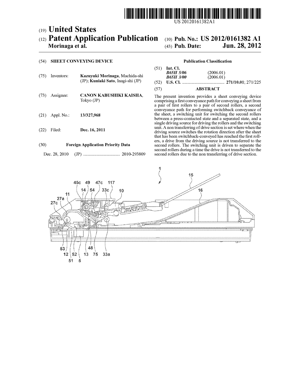 SHEET CONVEYING DEVICE - diagram, schematic, and image 01