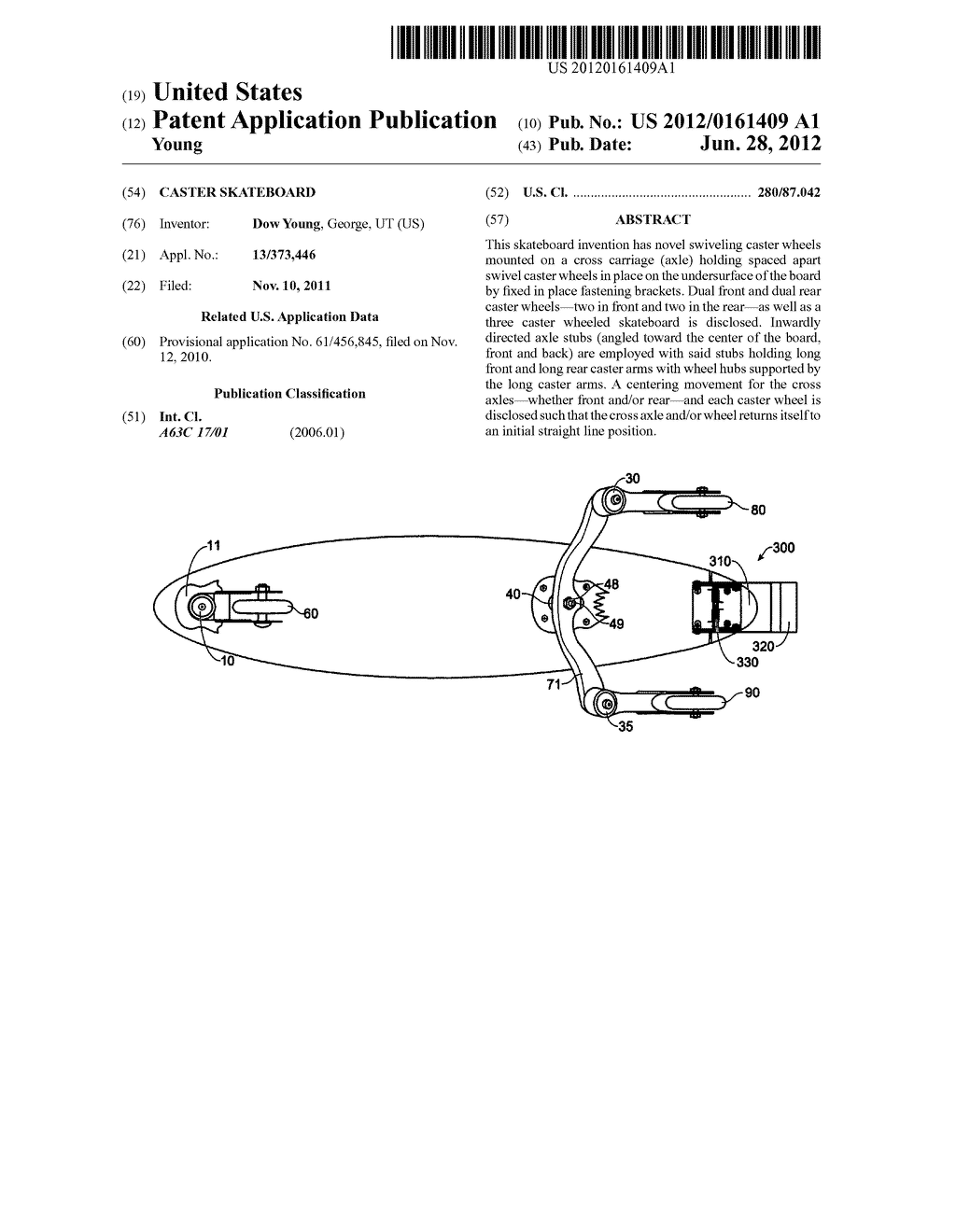 Caster skateboard - diagram, schematic, and image 01