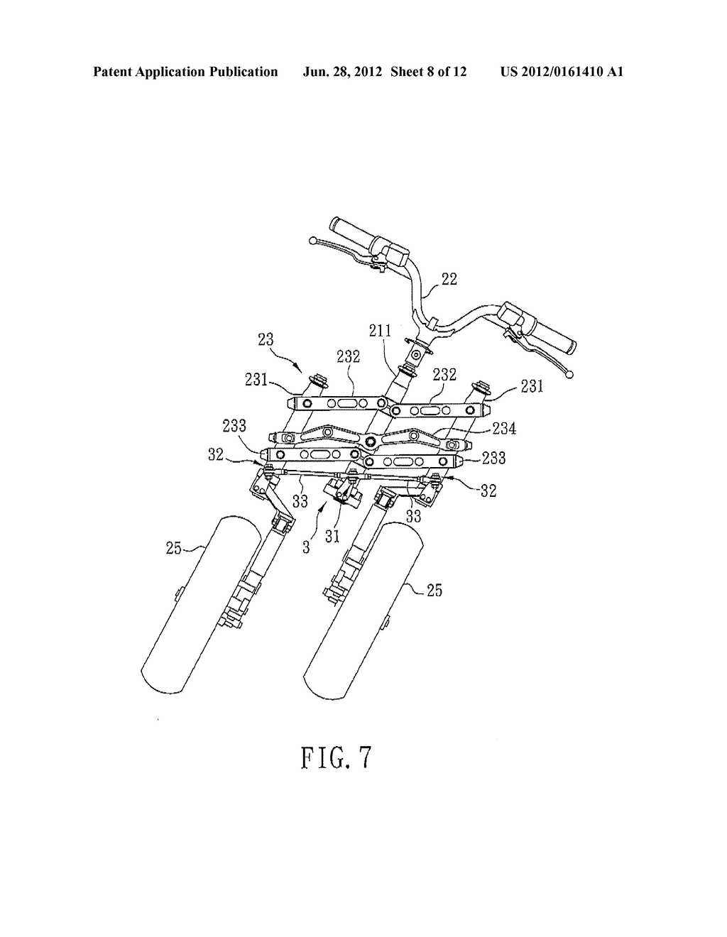 STEERING APPARATUS FOR A VEHICLE HAVING TWO FRONT WHEELS - diagram, schematic, and image 09