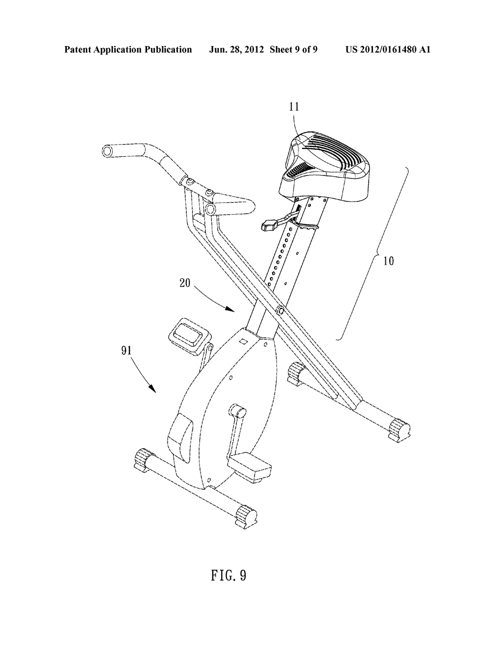 Apparatus for Positioning a Saddle of an Exercise Bike - diagram, schematic, and image 10