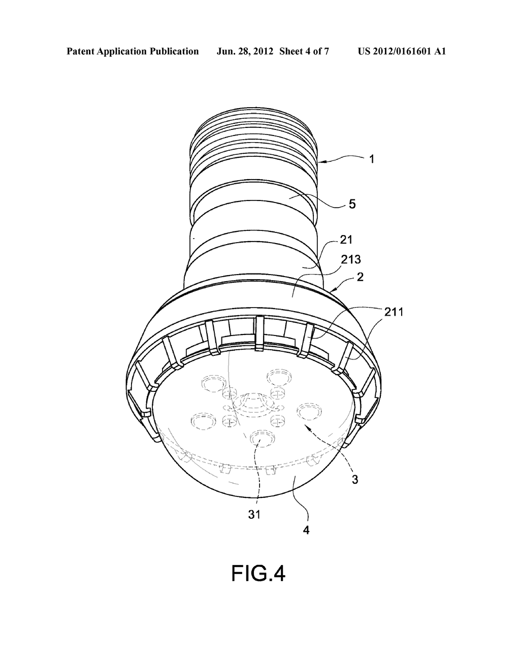 BULB-TYPE LED LAMP AND HEAT DISSIPATION STRUCTURE THEREOF - diagram, schematic, and image 05