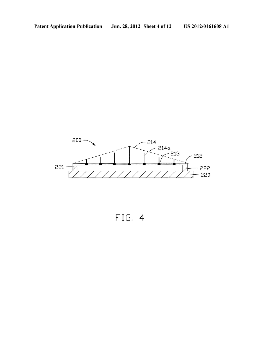 FIELD EMISSION CATHODE STRUCTURE AND A METHOD FOR FABRICATING THE SAME - diagram, schematic, and image 05