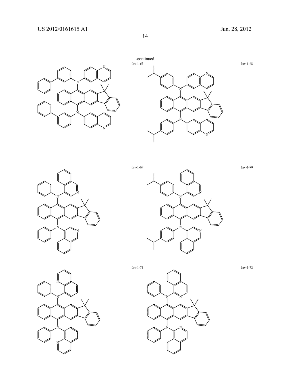 AMINOANTHRACENE DERIVATIVE AND AN ORGANIC ELECTROLUMINESCENT ELEMENT     EMPLOYING THE SAME - diagram, schematic, and image 15