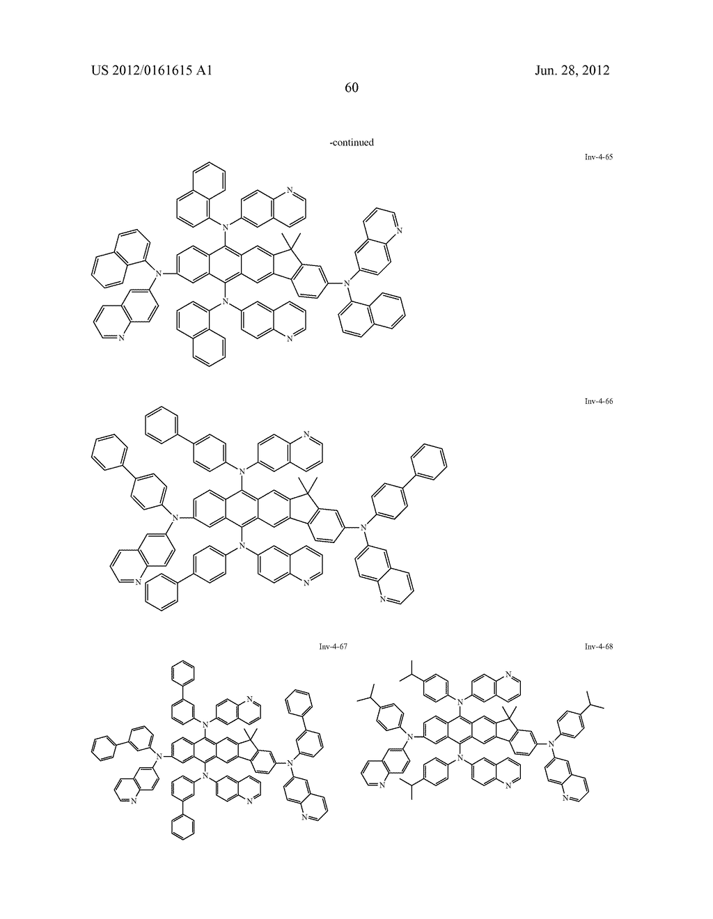 AMINOANTHRACENE DERIVATIVE AND AN ORGANIC ELECTROLUMINESCENT ELEMENT     EMPLOYING THE SAME - diagram, schematic, and image 61