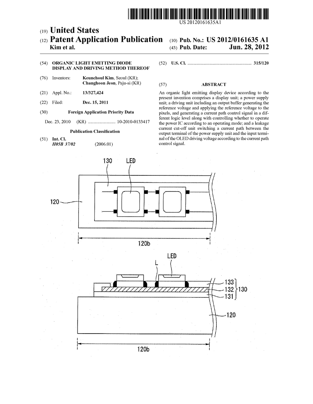 ORGANIC LIGHT EMITTING DIODE DISPLAY AND DRIVING METHOD THEREOF - diagram, schematic, and image 01