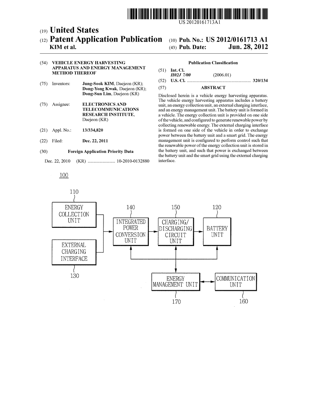 VEHICLE ENERGY HARVESTING APPARATUS AND ENERGY MANAGEMENT METHOD THEREOF - diagram, schematic, and image 01