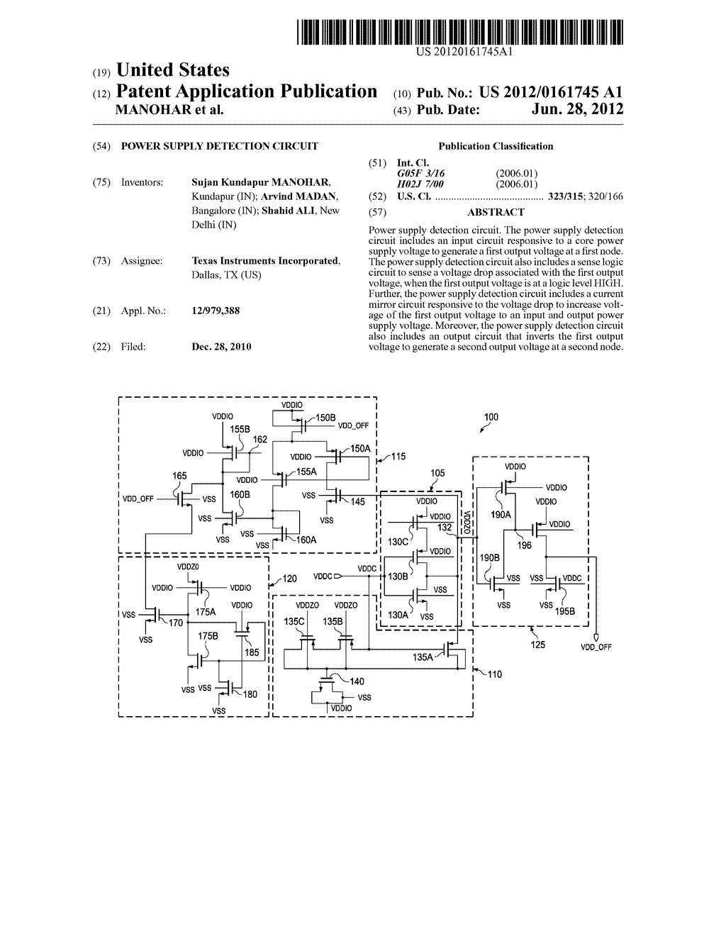 POWER SUPPLY DETECTION CIRCUIT - diagram, schematic, and image 01