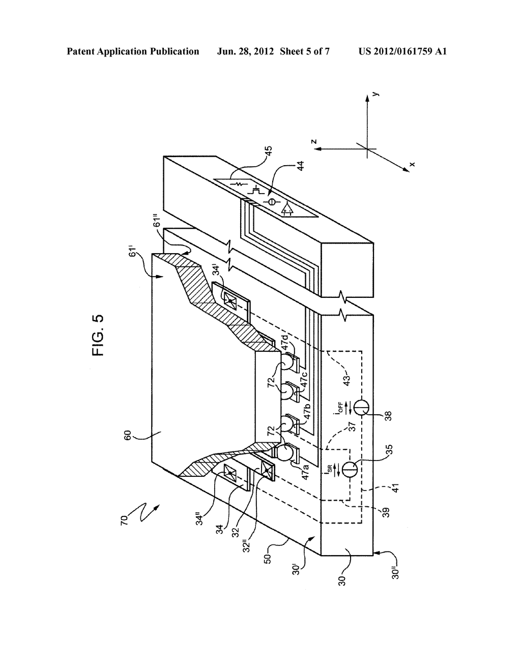 MAGNETORESISTIVE SENSOR WITH REDUCED PARASITIC CAPACITANCE, AND METHOD - diagram, schematic, and image 06