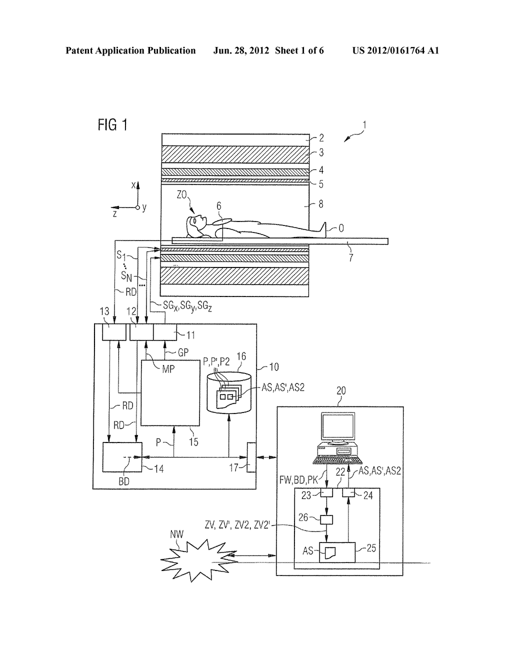 METHOD AND DEVICE TO DETERMINE A MAGNETIC RESONANCE SYSTEM ACTIVATION     SEQUENCE - diagram, schematic, and image 02