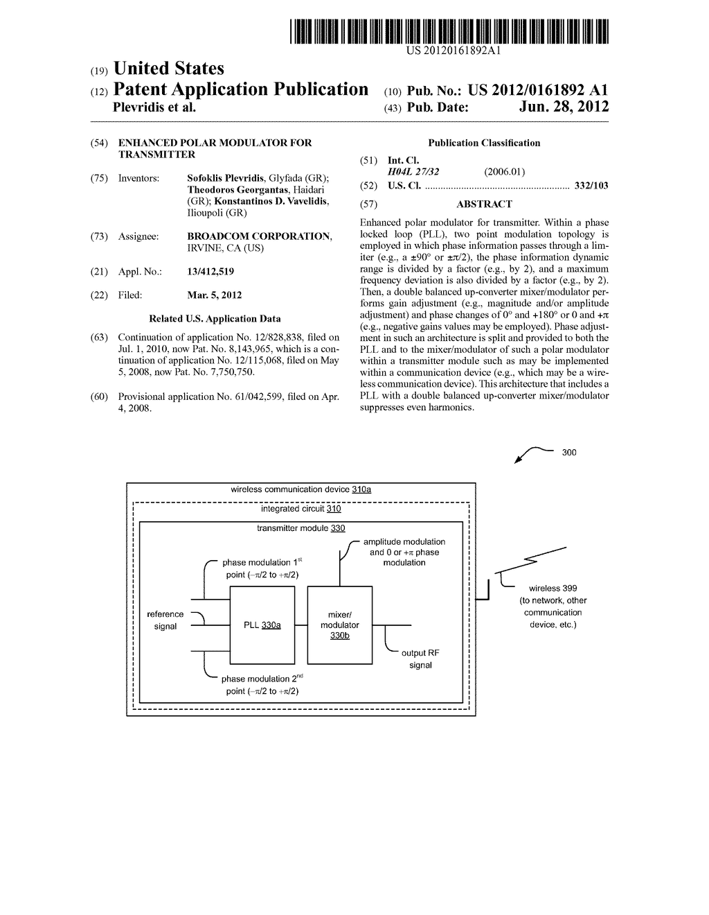 Enhanced polar modulator for transmitter - diagram, schematic, and image 01