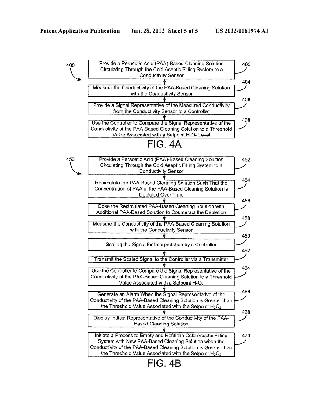 SYSTEMS AND METHODS FOR DETECTING AN H2O2 LEVEL IN A COLD ASEPTIC FILLING     SYSTEM THAT USES A PERACETIC ACID CLEANING SOLUTION - diagram, schematic, and image 06