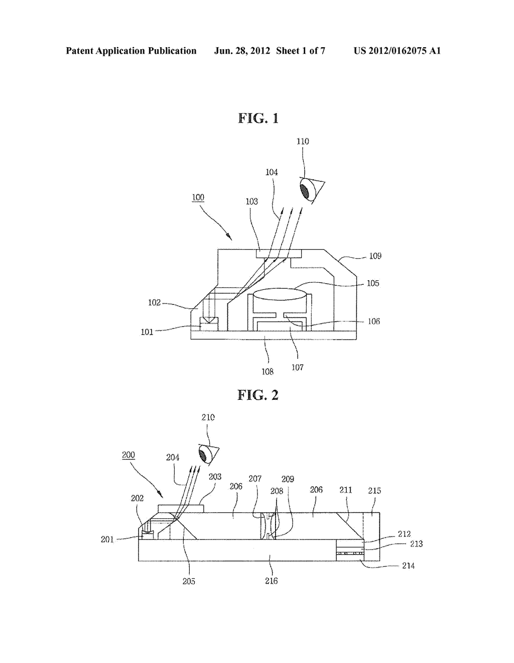 ULTRA THIN OPTICAL POINTING DEVICE AND PERSONAL PORTABLE DEVICE HAVING THE     SAME - diagram, schematic, and image 02