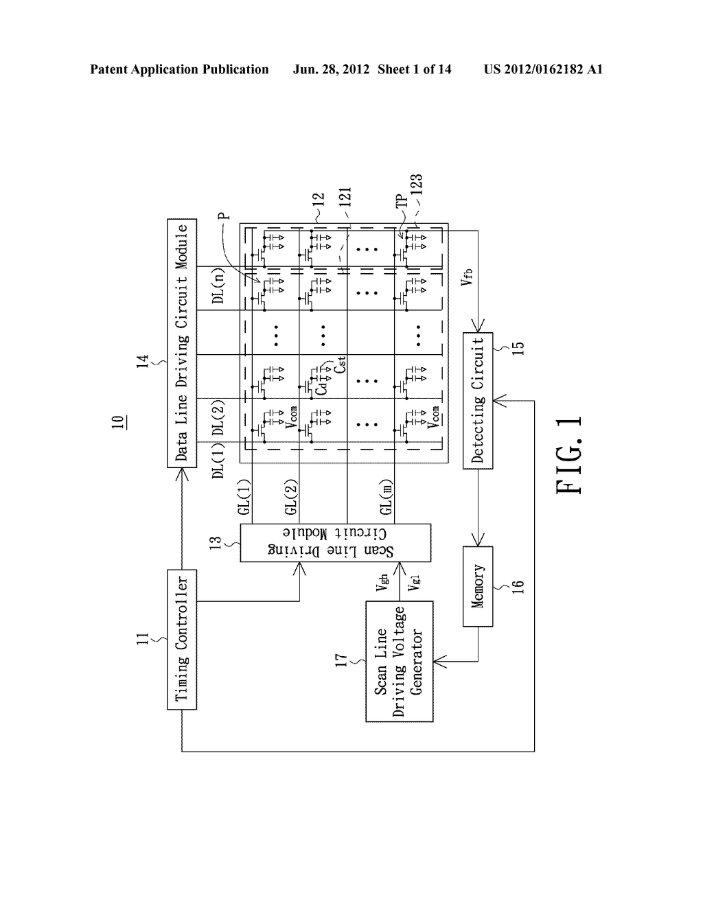 FLAT PANEL DISPLAY DEVICE AND OPERATING VOLTAGE ADJUSTING METHOD THEREOF - diagram, schematic, and image 02