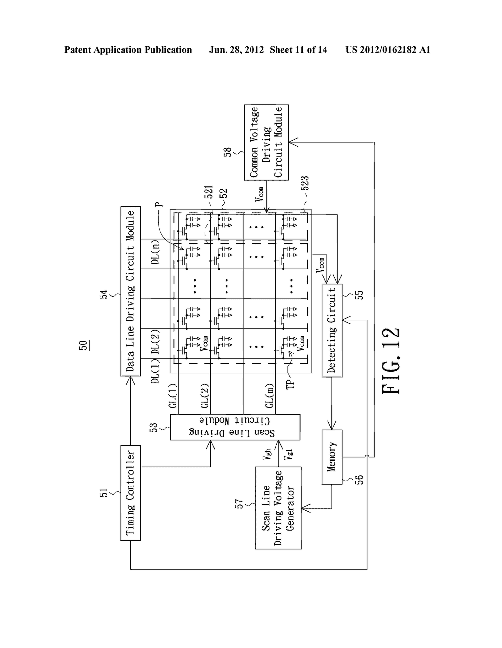 FLAT PANEL DISPLAY DEVICE AND OPERATING VOLTAGE ADJUSTING METHOD THEREOF - diagram, schematic, and image 12