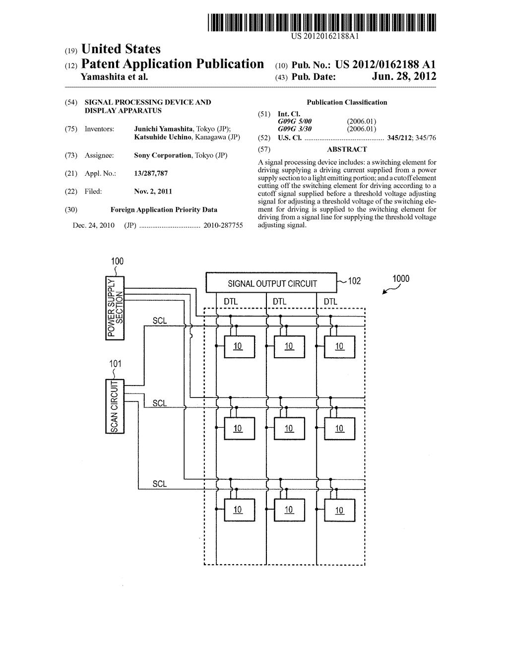 SIGNAL PROCESSING DEVICE AND DISPLAY APPARATUS - diagram, schematic, and image 01