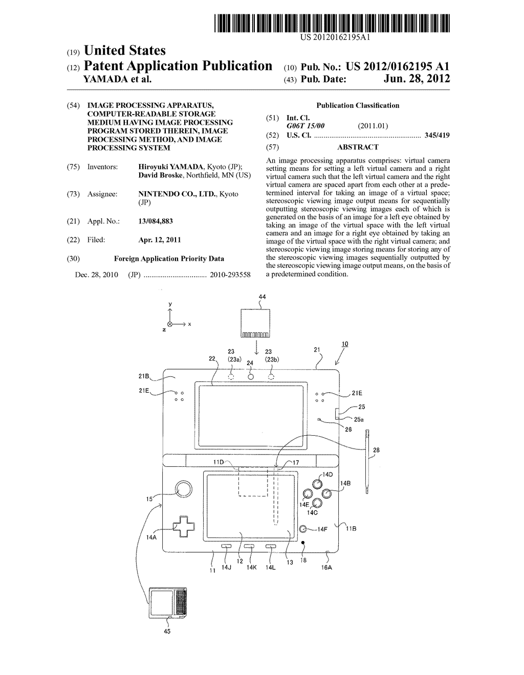 IMAGE PROCESSING APPARATUS, COMPUTER-READABLE STORAGE MEDIUM HAVING IMAGE     PROCESSING PROGRAM STORED THEREIN, IMAGE PROCESSING METHOD, AND IMAGE     PROCESSING SYSTEM - diagram, schematic, and image 01