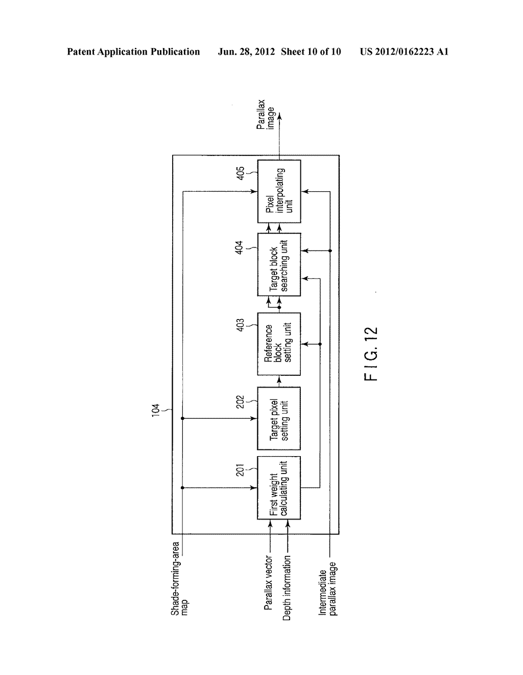 PARALLAX IMAGE GENERATING APPARATUS - diagram, schematic, and image 11