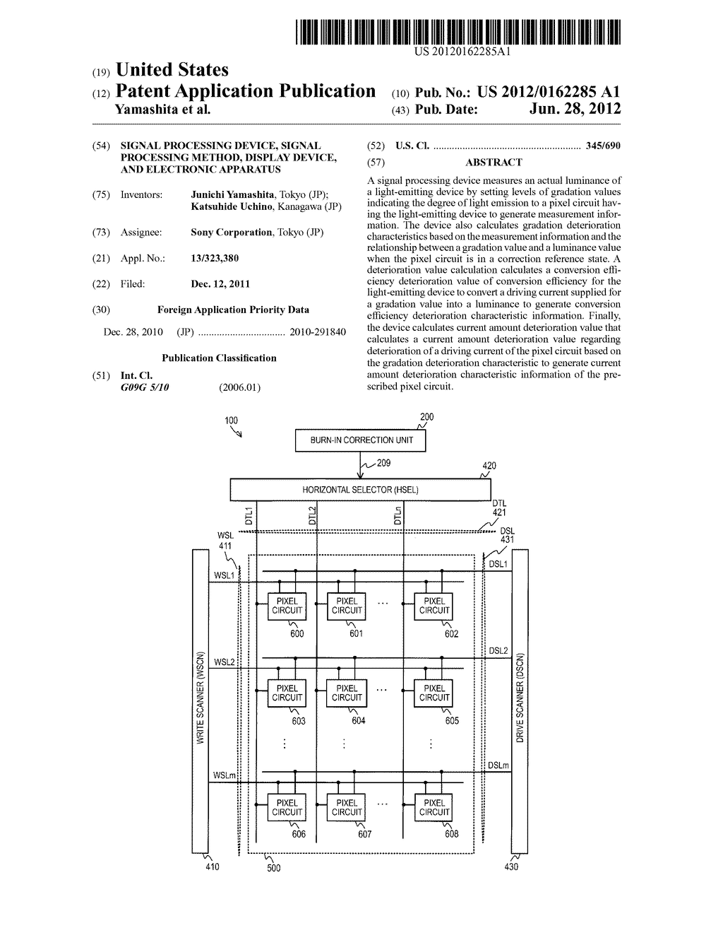 SIGNAL PROCESSING DEVICE, SIGNAL PROCESSING METHOD, DISPLAY DEVICE, AND     ELECTRONIC APPARATUS - diagram, schematic, and image 01