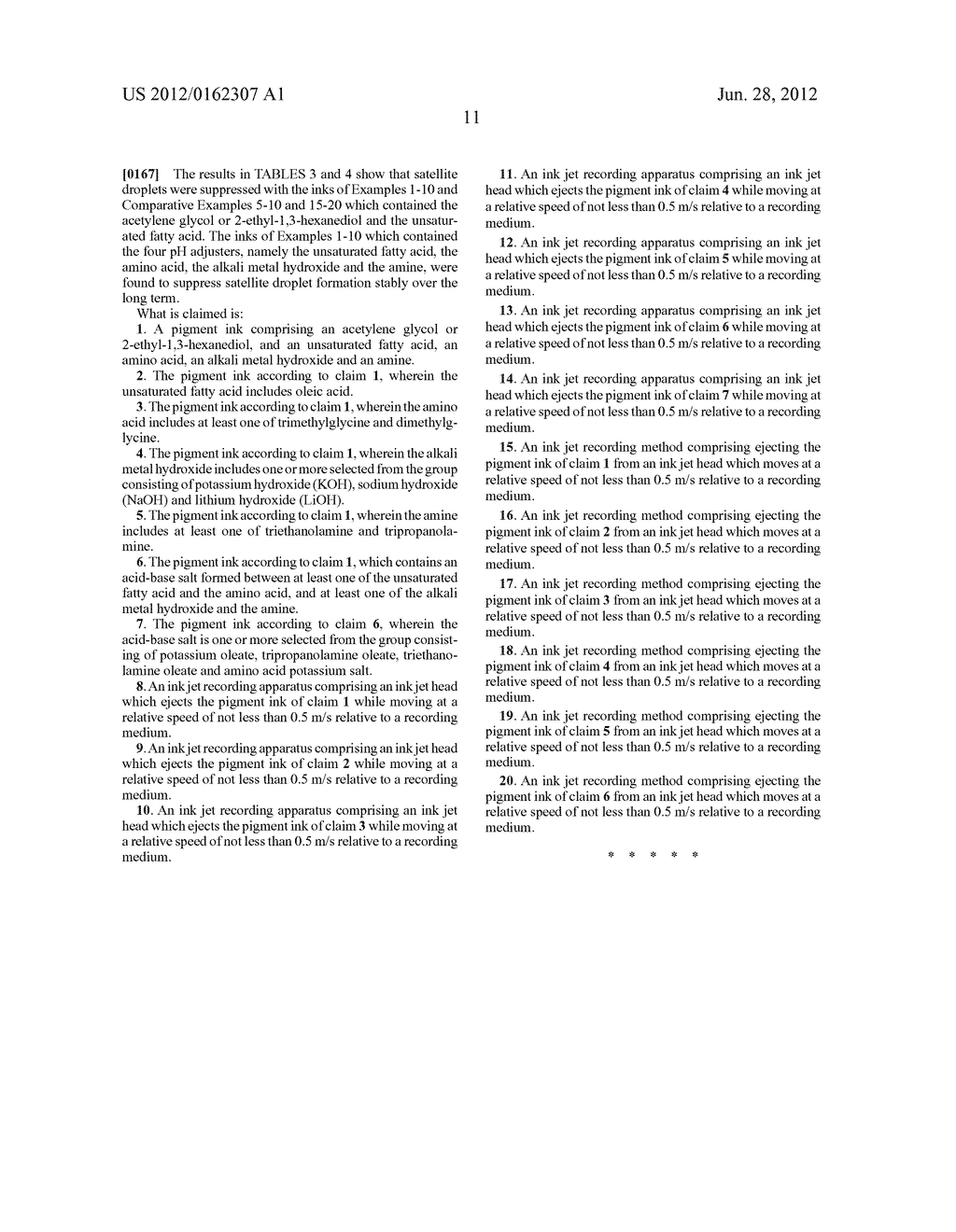 PIGMENT INK, INK JET RECORDING APPARATUS, AND INK JET RECORDING METHOD - diagram, schematic, and image 15