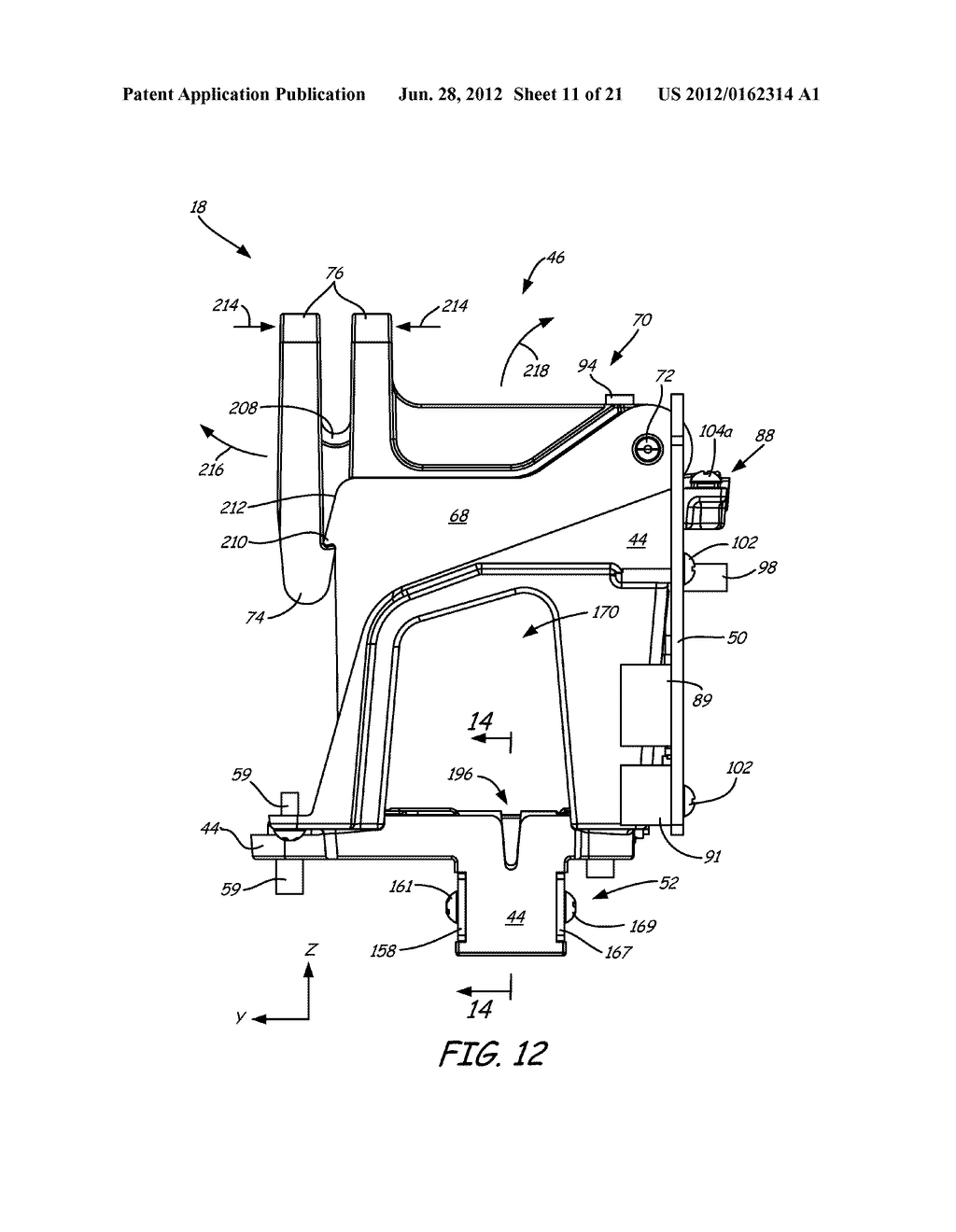 PRINT HEAD ASSEMBLY FOR USE IN FUSED DEPOSITION MODELING SYSTEM - diagram, schematic, and image 12