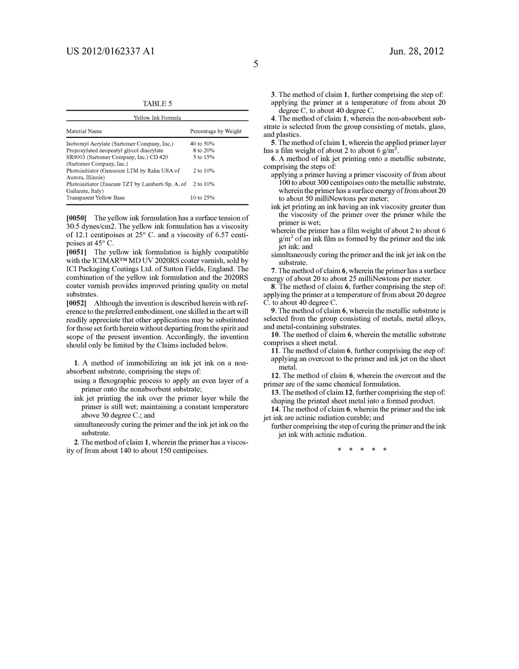 METHOD AND COMPOSITION FOR INK JET PRINTING ON A NONABSORBENT SUBSTRATE - diagram, schematic, and image 06