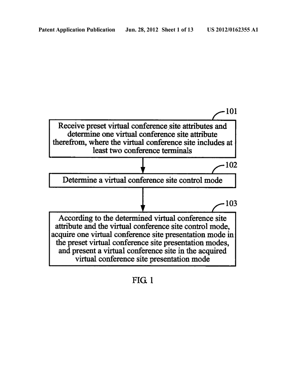 METHOD, DEVICE AND SYSTEM FOR PRESENTING VIRTUAL CONFERENCE SITE OF VIDEO     CONFERENCE - diagram, schematic, and image 02