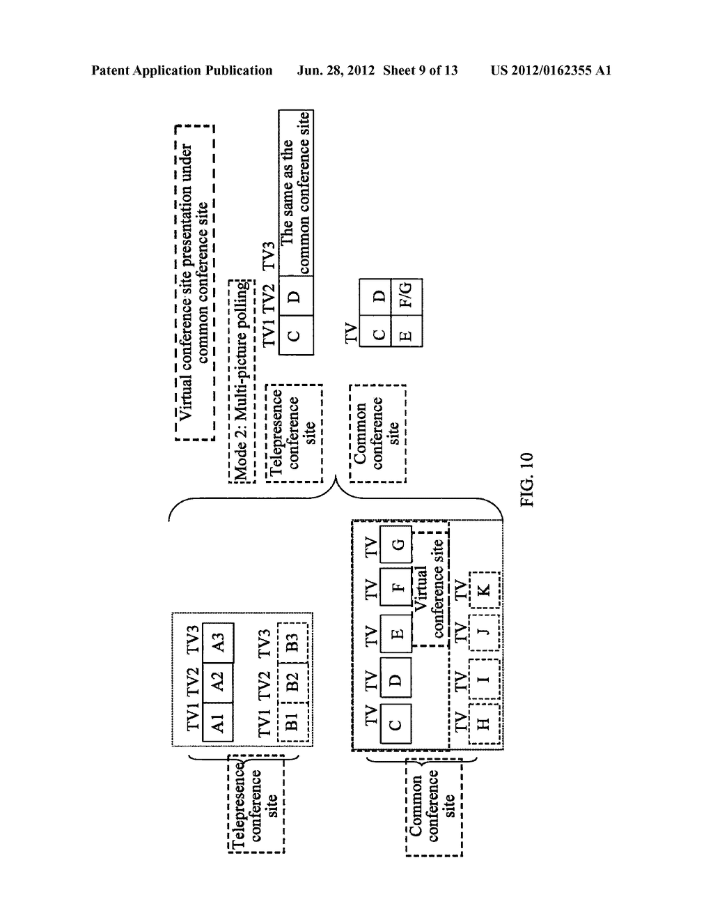 METHOD, DEVICE AND SYSTEM FOR PRESENTING VIRTUAL CONFERENCE SITE OF VIDEO     CONFERENCE - diagram, schematic, and image 10