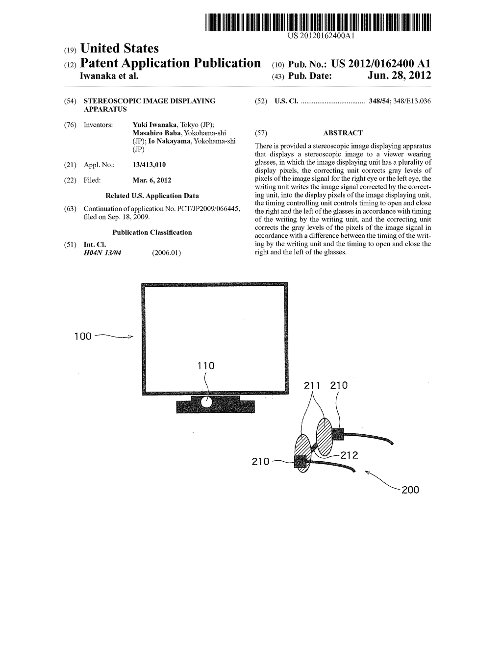 STEREOSCOPIC IMAGE DISPLAYING APPARATUS - diagram, schematic, and image 01