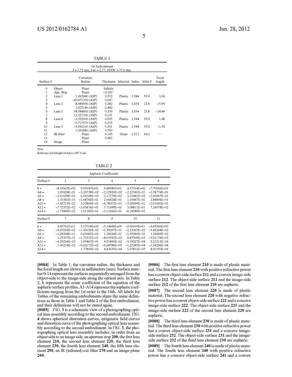 PHOTOGRAPHING OPTICAL LENS ASSEMBLY - diagram, schematic, and image 20