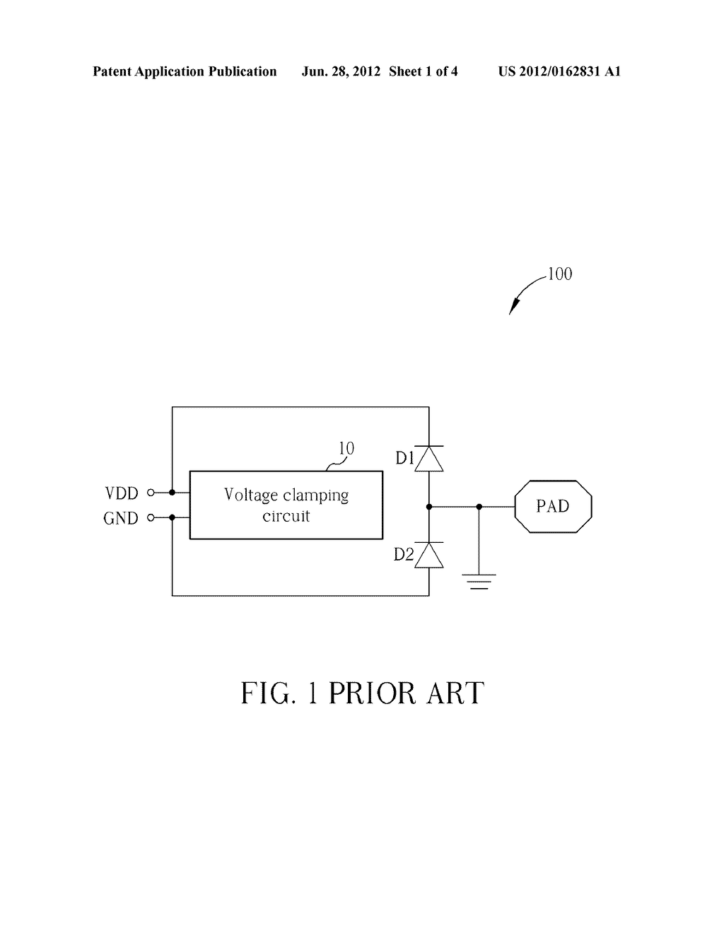 ESD PROTECTION CIRCUIT FOR NEGATIVE-POWERED INTEGRATED CIRCUIT - diagram, schematic, and image 02