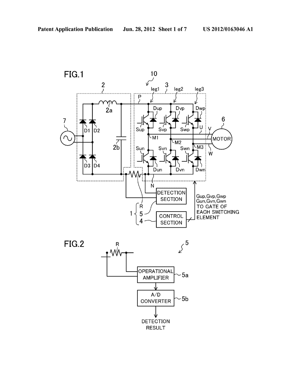 PHASE CURRENT DETECTION DEVICE AND POWER CONVERSION DEVICE USING THE SAME - diagram, schematic, and image 02