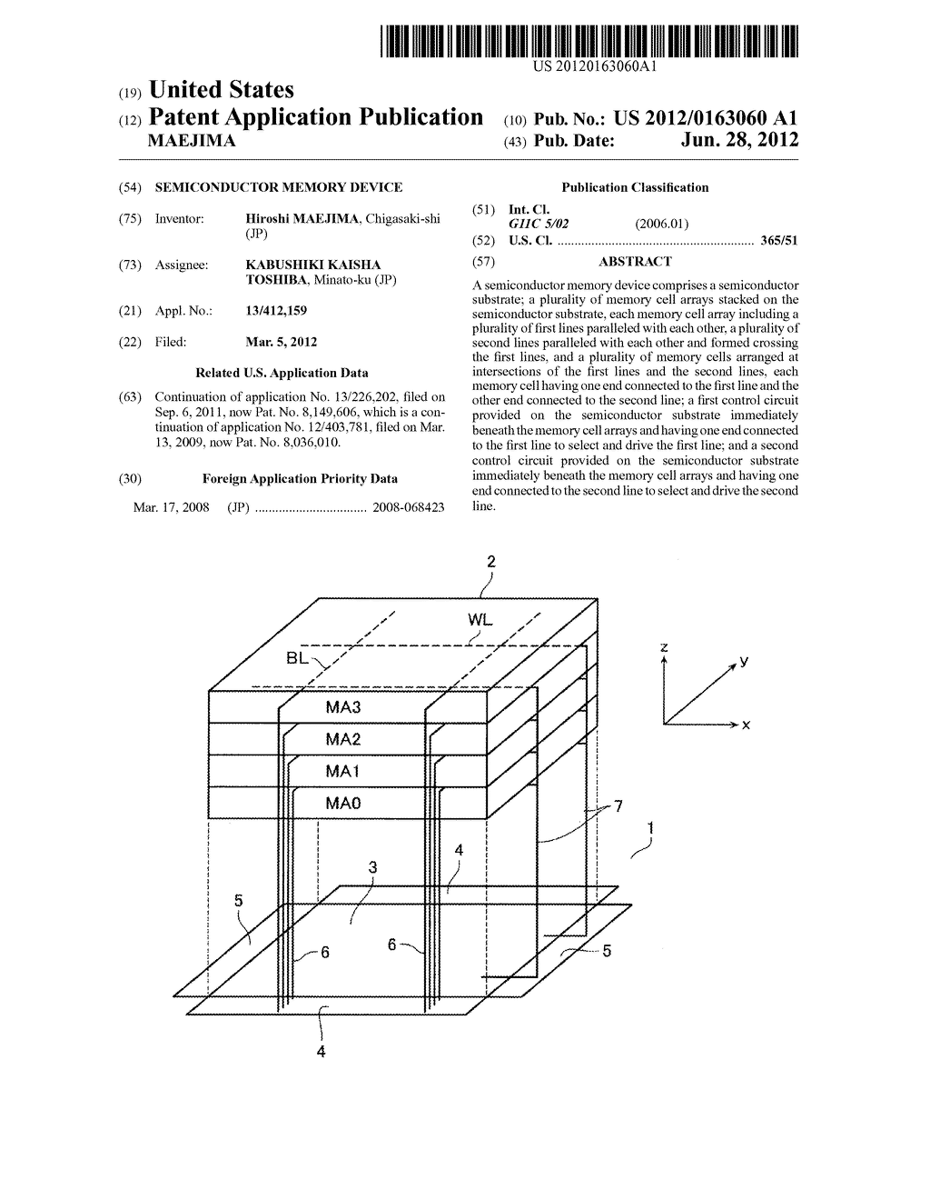 SEMICONDUCTOR MEMORY DEVICE - diagram, schematic, and image 01