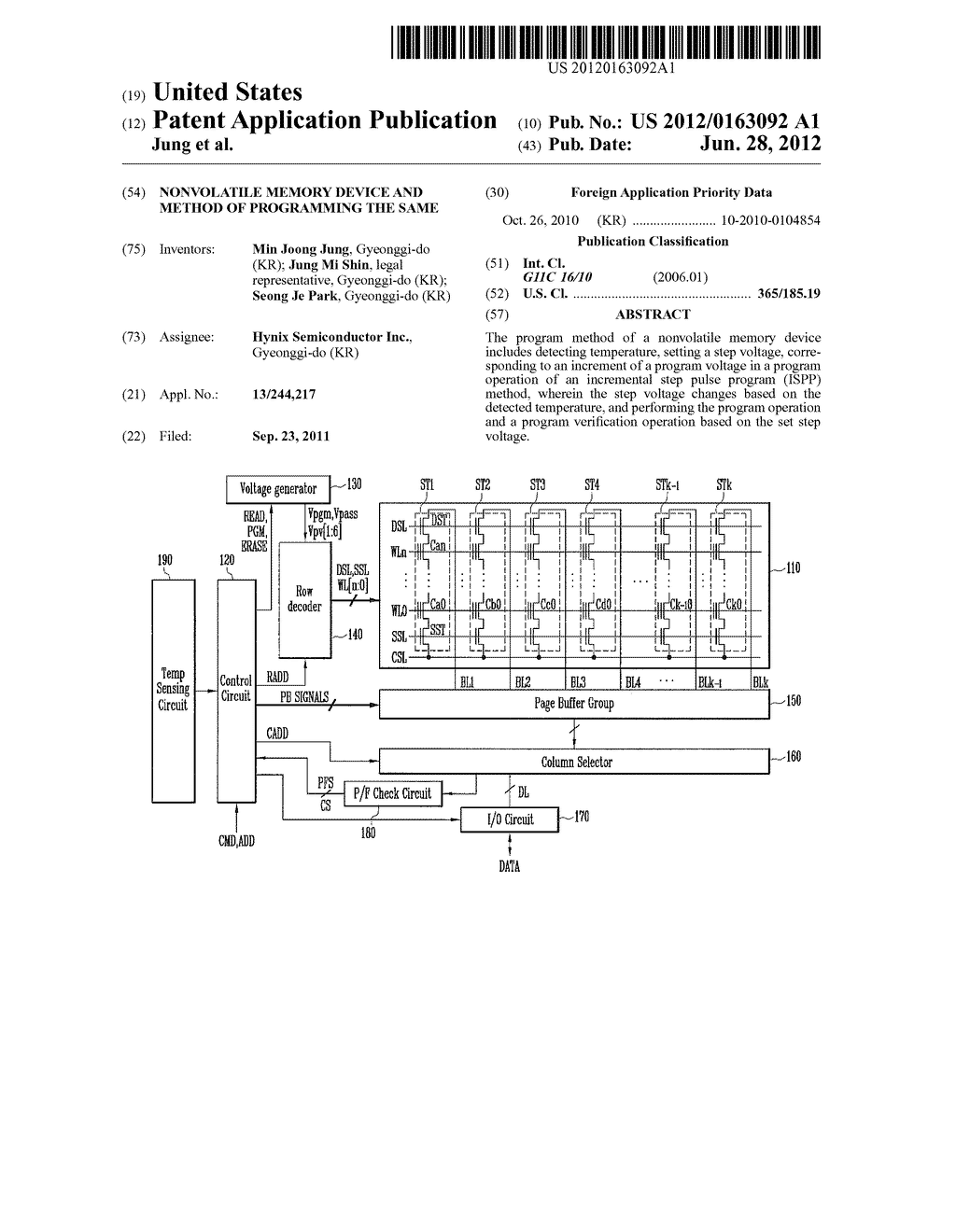 NONVOLATILE MEMORY DEVICE AND METHOD OF PROGRAMMING THE SAME - diagram, schematic, and image 01