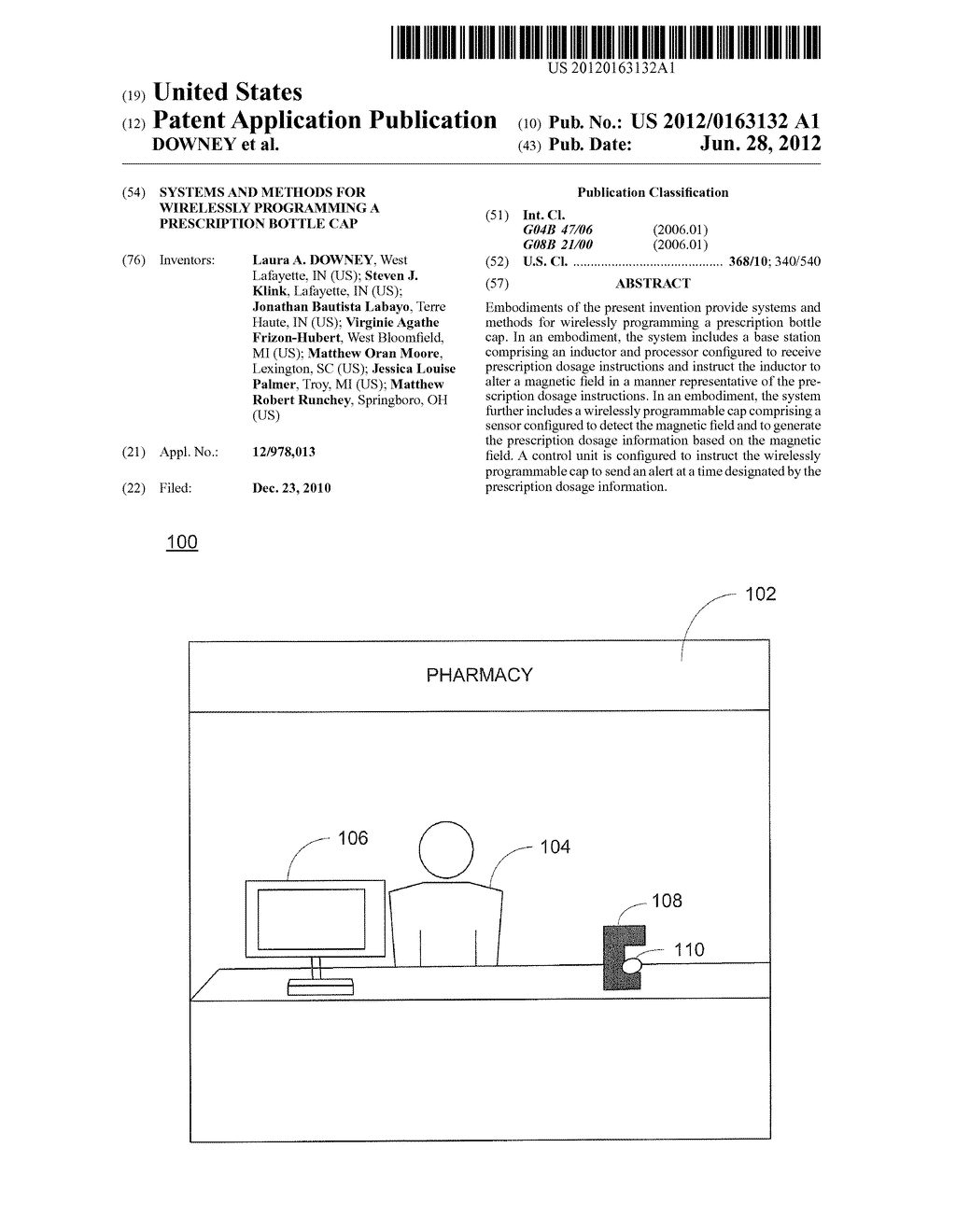 Systems and Methods for Wirelessly Programming a Prescription Bottle Cap - diagram, schematic, and image 01