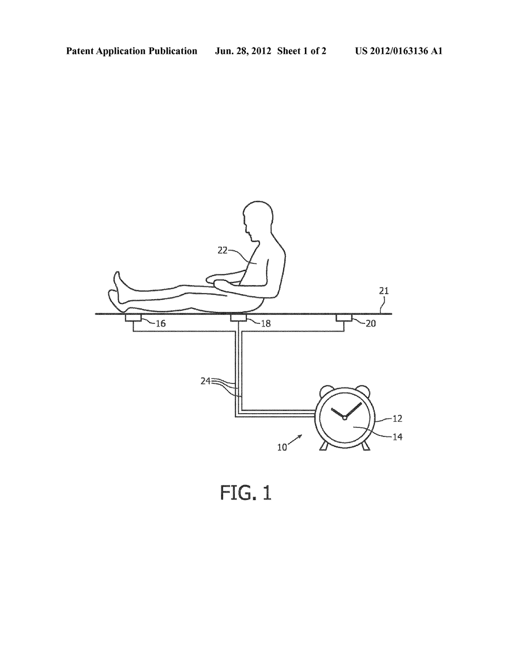 ALARM CLOCK AND METHOD FOR CONTROLLING A WAKE-UP ALARM - diagram, schematic, and image 02