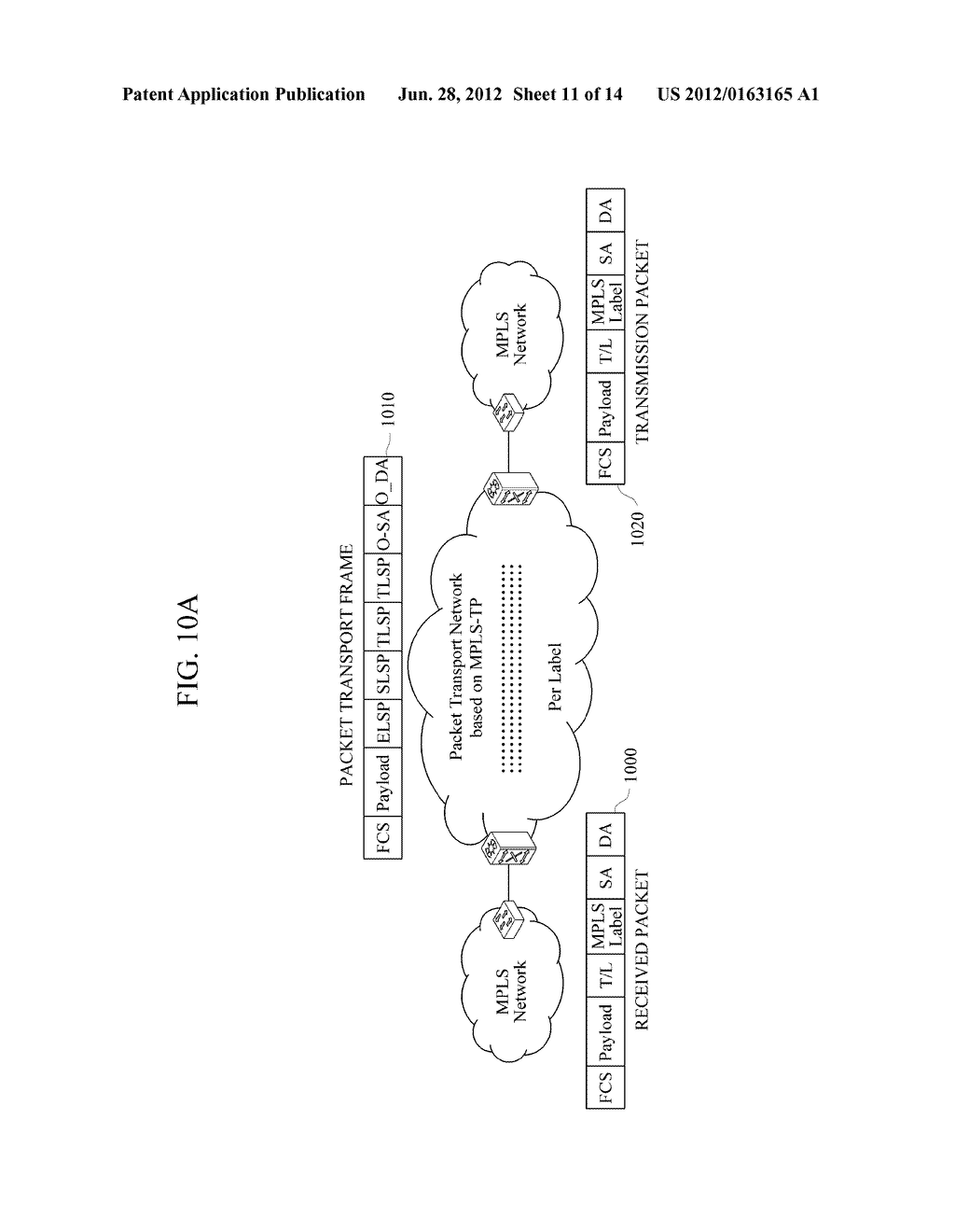 APPARATUS AND METHOD FOR PACKET TRANSPORT SERVICE BASED ON MULTI PROTOCOL     LABEL SWITCHING-TRANSPORT PROFILE (MPLS-TP) NETWORK - diagram, schematic, and image 12