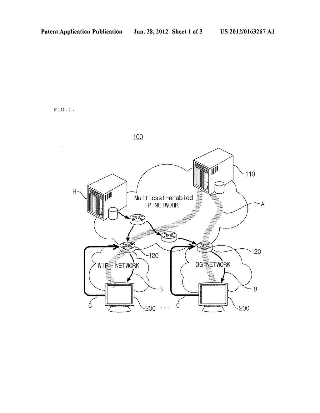 METHOD AND SYSTEM FOR RECEIVING MULTICAST DATA IN TUNNELLING-BASED     MOBILITY NETWORK ARCHITECTURE, AND MOBILE TERMINAL THEREOF - diagram, schematic, and image 02