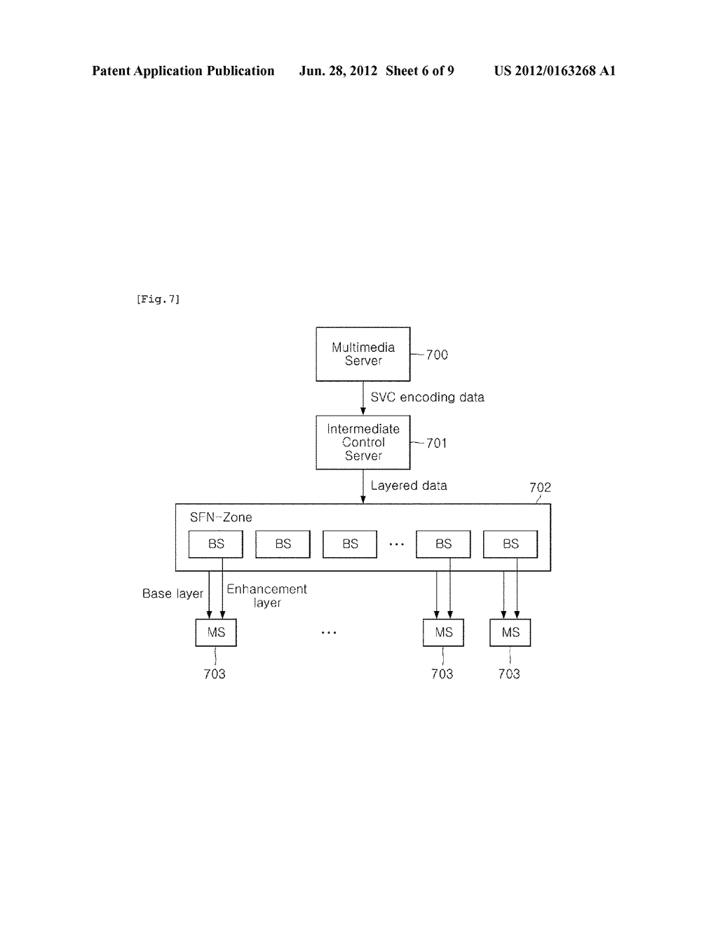 METHOD AND SYSTEM FOR PROVIDING MULTICAST AND BROADCAST SERVICE USING     SCALABLE VIDEO CODING - diagram, schematic, and image 07