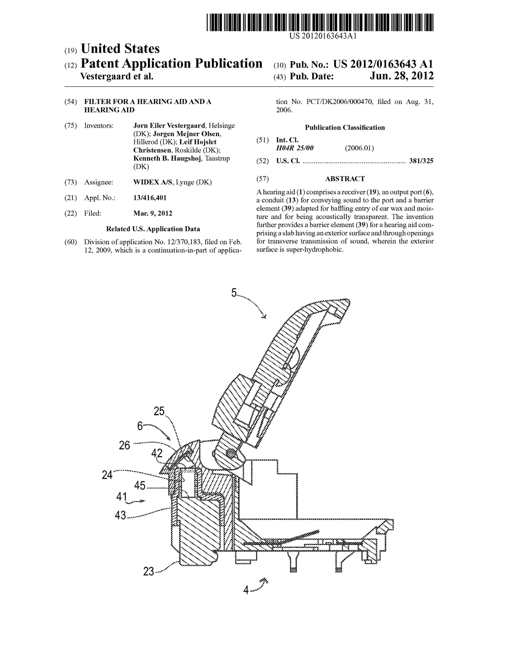 FILTER FOR A HEARING AID AND A HEARING AID - diagram, schematic, and image 01