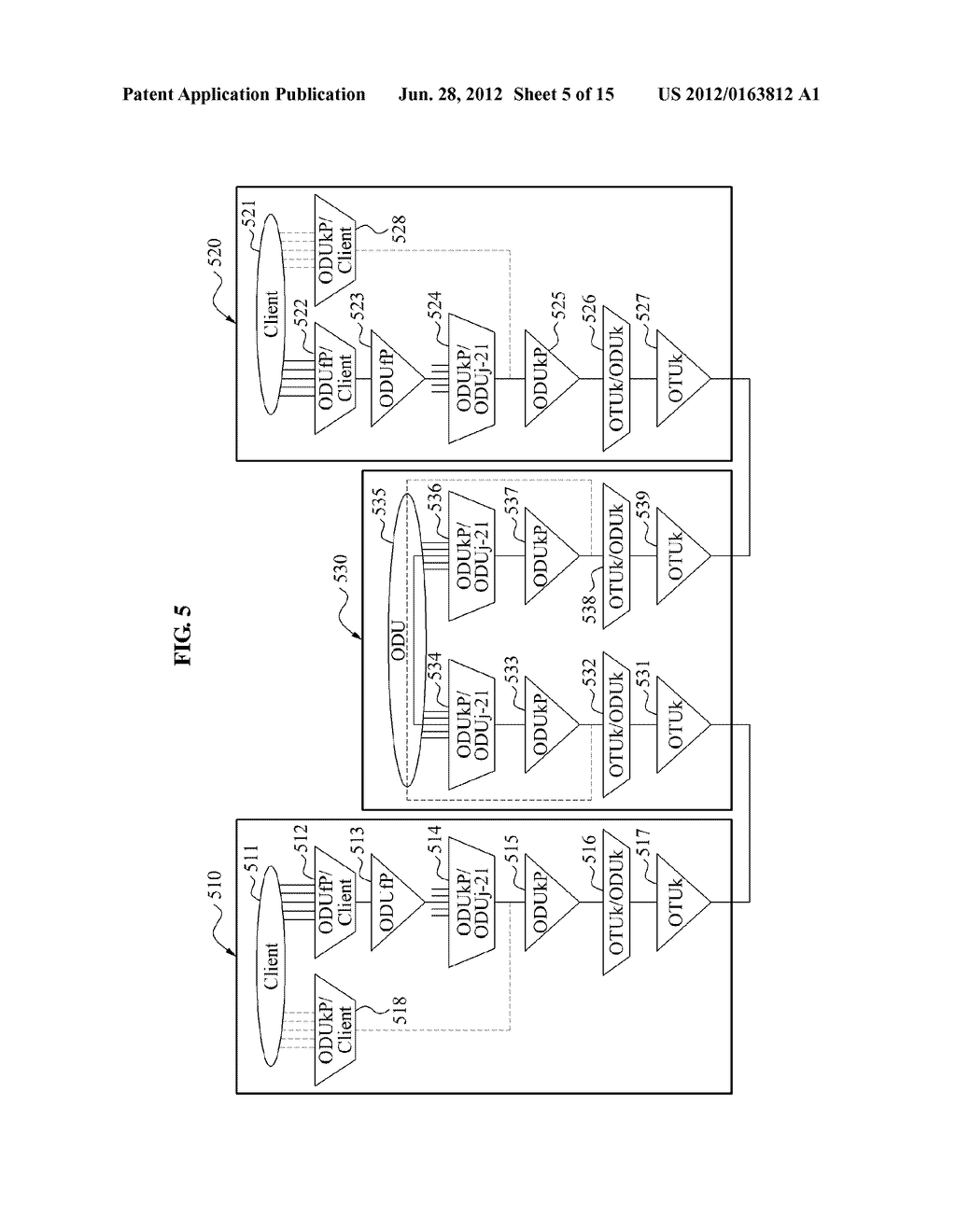 METHOD AND APPARATUS FOR TRANSMITTING PACKET DATA OVER OPTICAL TRANSPORT     NETWORK - diagram, schematic, and image 06